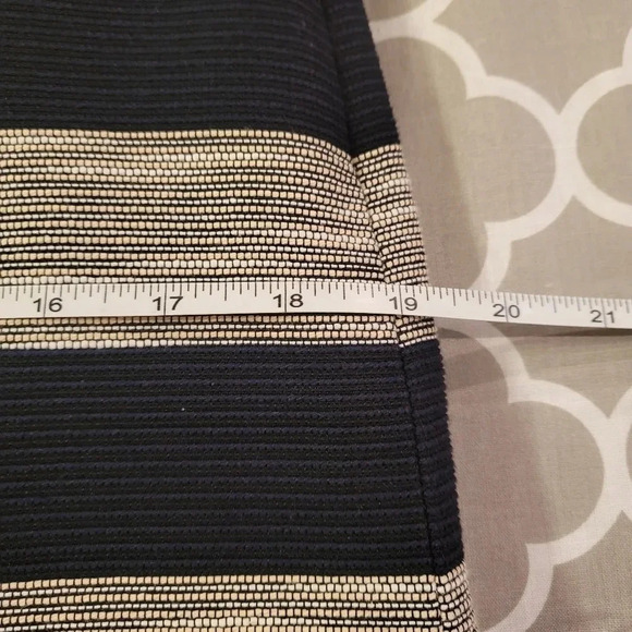 LOFT Ann Taylor Skirt Blue Silver Stripe Size 6 - Picture 8 of 10